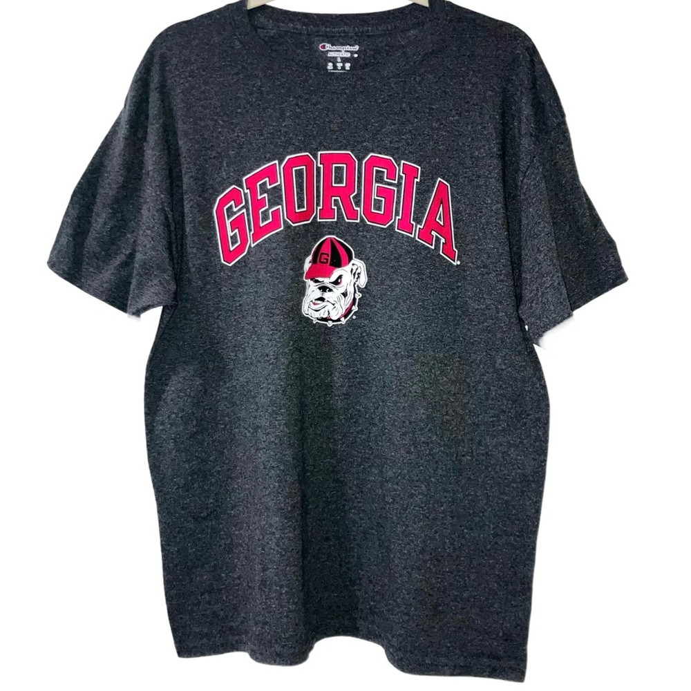 Champion University of Georgia‎ Bulldogs art T-Shirt  NCAA Gray Tee Men’s Large